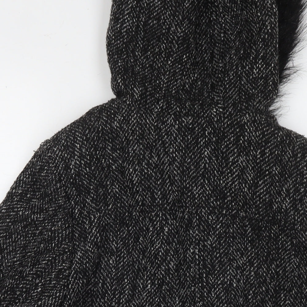 Womens UK Size 12 New Look Black Overcoat