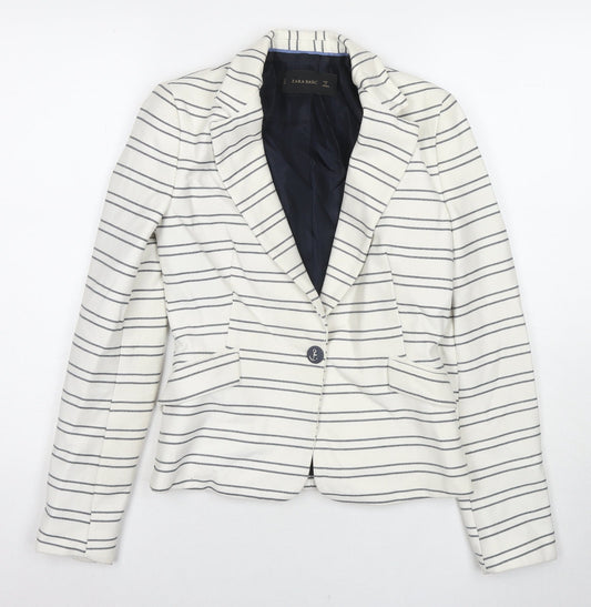 Womens UK Size XS Zara White Jacket