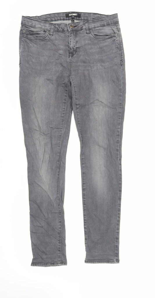 Womens UK Size 12 Peacocks Regular Fit Skinny Grey Jeans