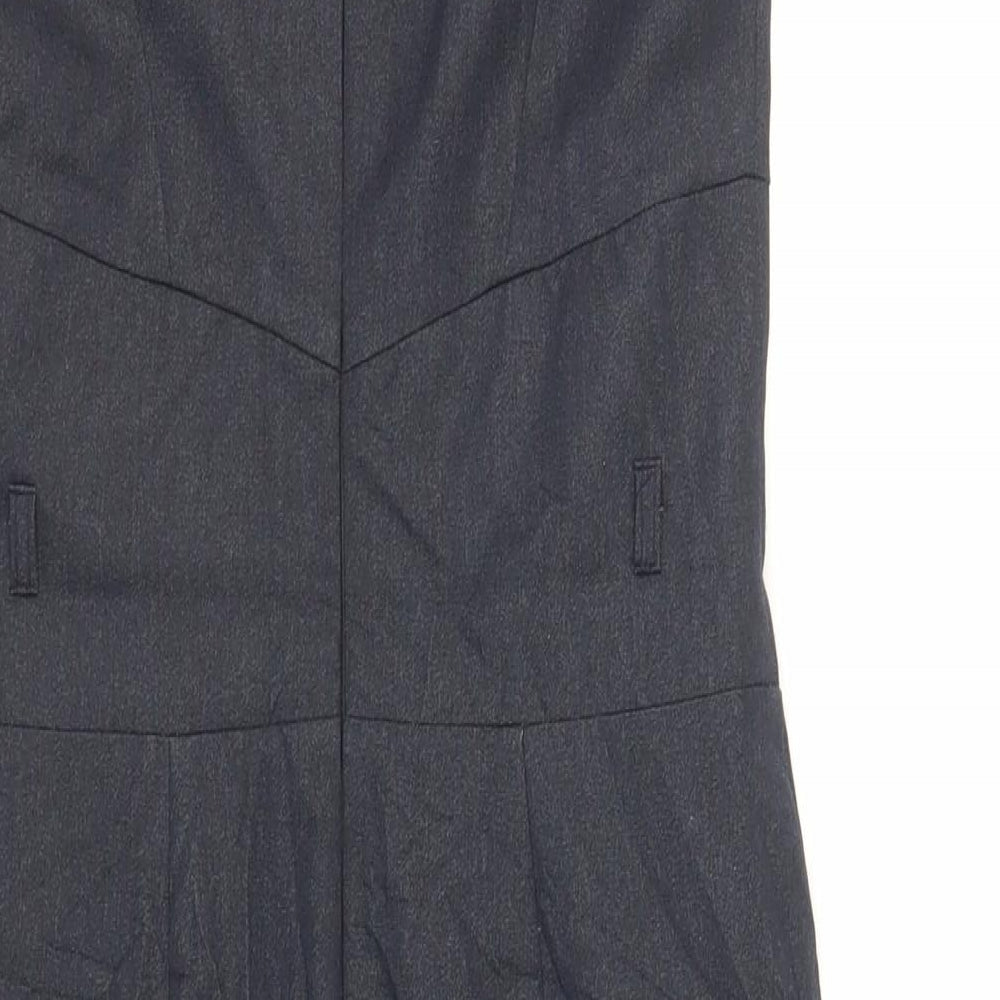 NEXT Womens Blue Polyester Pencil Dress Size 10 Round Neck Zip - Lined