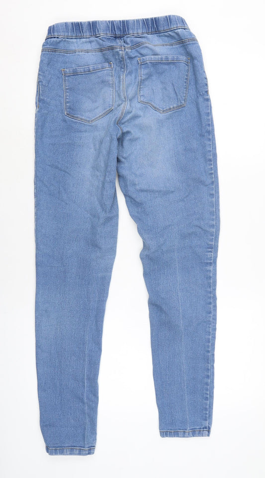 ESMARA Womens Blue Cotton Blend Jegging Jeans Size 12 L30 in Regular Zip