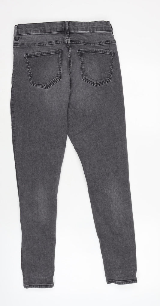 Womens UK Size 10 Marks and Spencer Regular Fit Tapered Grey Jeans