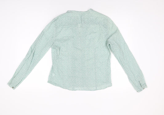 Womens UK Size M Gap Green Basic Button-Up