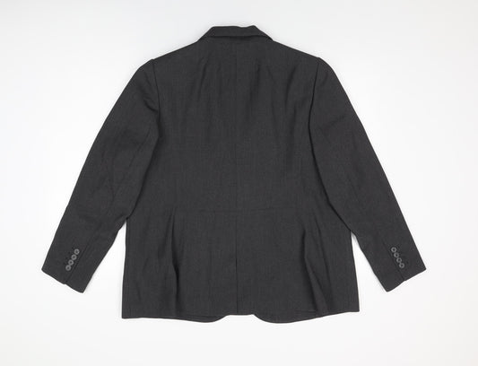 Marks and Spencer Womens Grey Polyester Jacket Suit Jacket Size 22