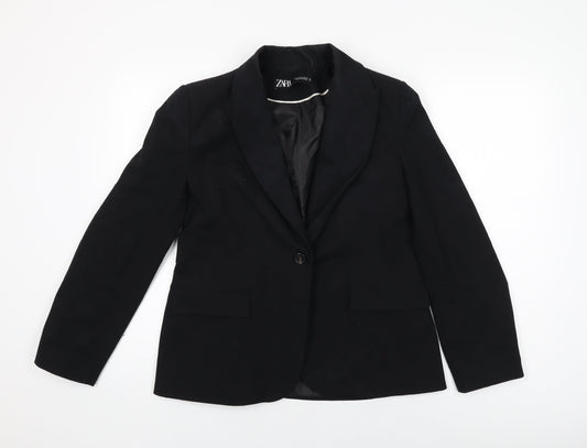 Womens UK Size 14 Zara Regular Black Blazer