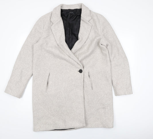 Womens UK Size L Zara Grey Overcoat
