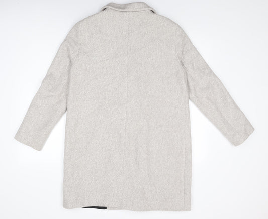 Womens UK Size L Zara Grey Overcoat
