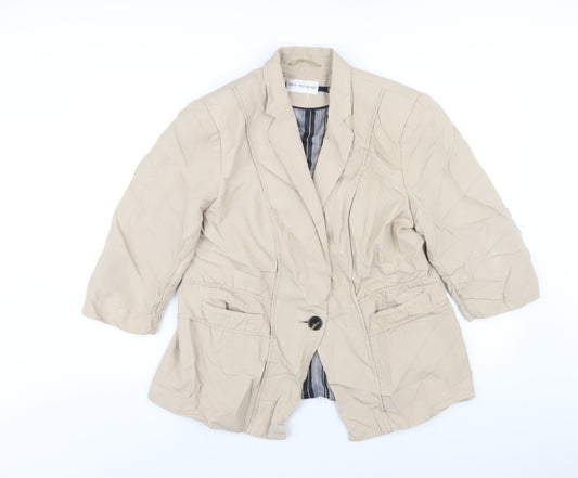 Womens UK Size 16 Autograph Regular Beige Blazer