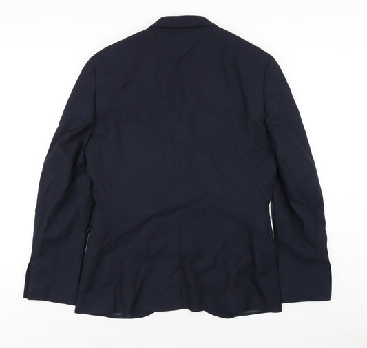 Mens UK Size 40 Topman Regular Blue Suit Jacket