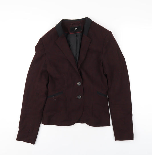 Womens UK Size 4 H&M Red Jacket