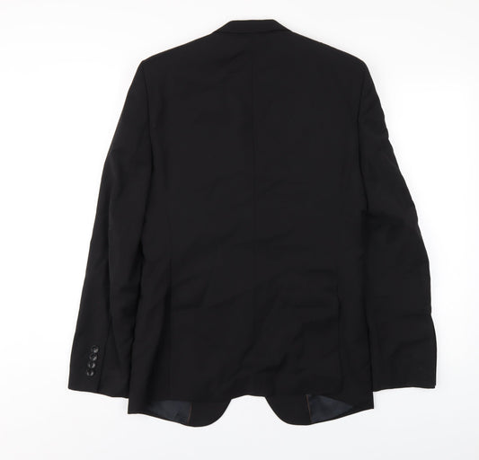 Mens UK Size 38 Zara Regular Black Suit Jacket