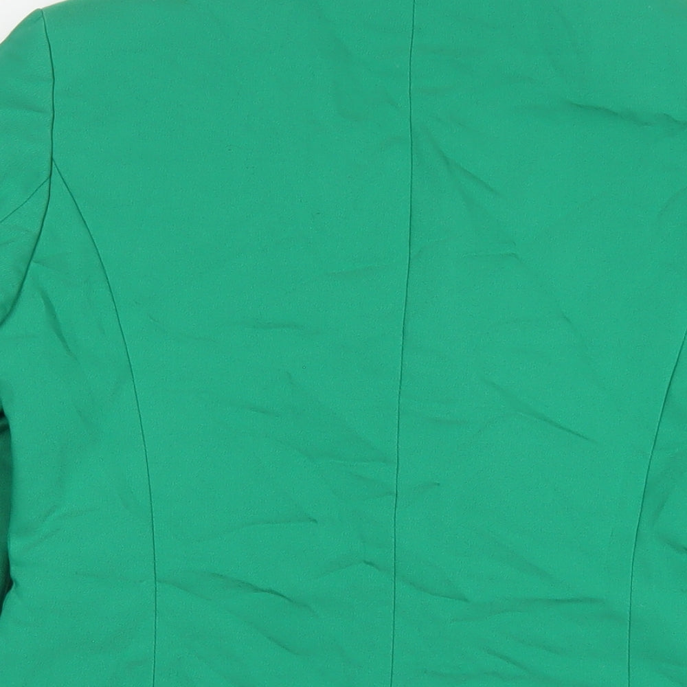 Marks and Spencer Womens Green Cotton Jacket Blazer Size 10