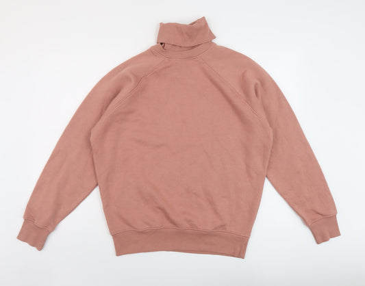 Additional front view of Missguided women’s pink polyester pullover sweatshirt, size UK 6, pullover