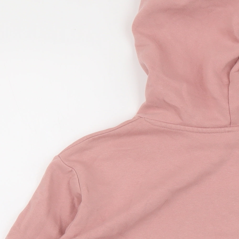 H&M Womens Pink Cotton Pullover Hoodie Size S Pullover