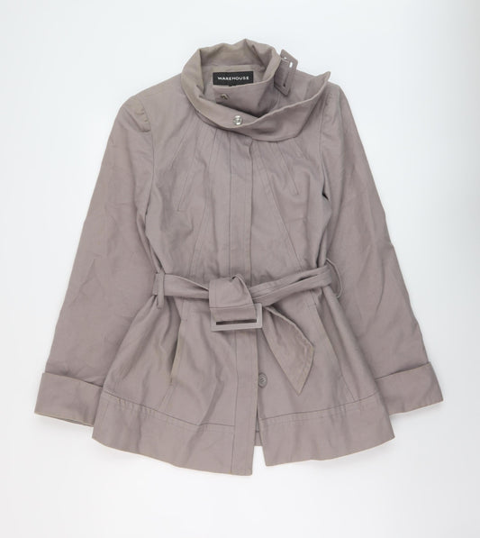 Womens UK Size 12 Warehouse Grey Pea Coat