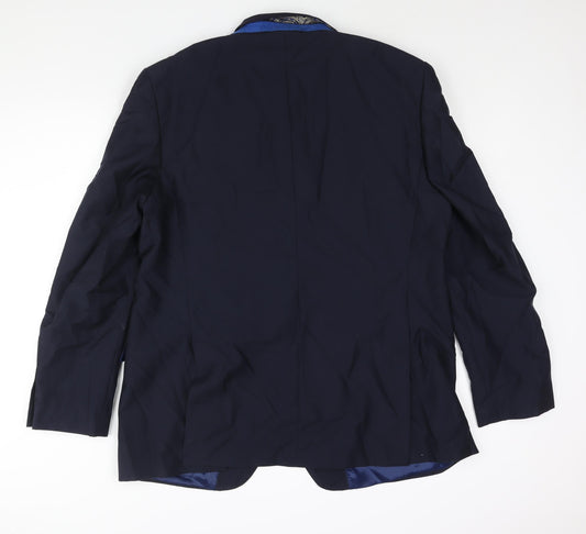Autograph Mens Blue Wool Jacket Suit Jacket Size 46 Regular