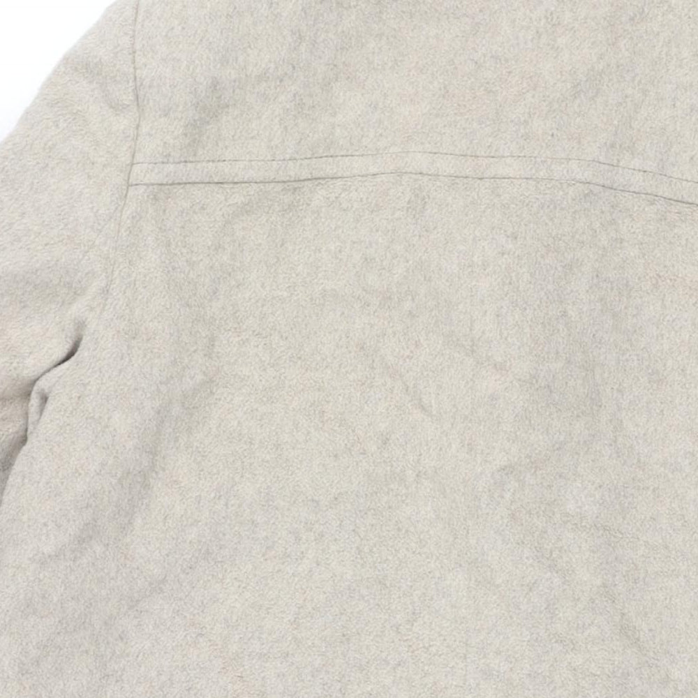 John Lewis Womens Beige Pea Coat Coat Size 16 Button