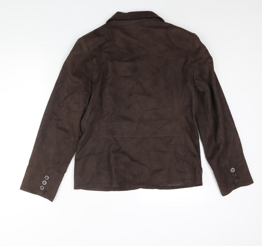 Mackays Womens Brown Jacket Size 14 Button