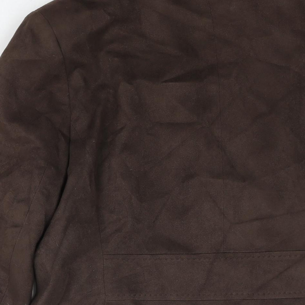Brand and care label for Mackays Brown Jacket, size 14, Button