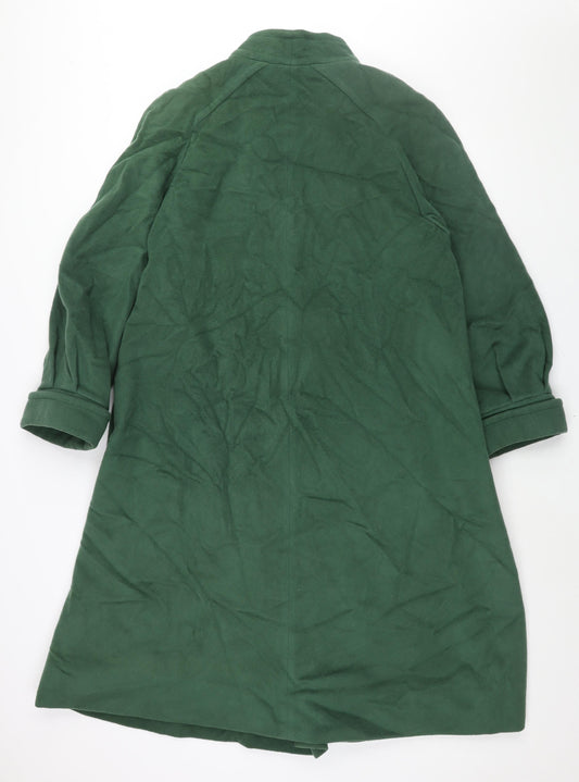 Lampert Womens Green Overcoat Coat Size 12 Button