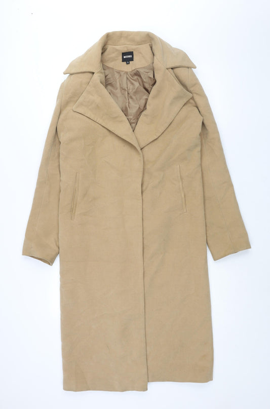 Womens UK Size 8 Missguided Brown Overcoat