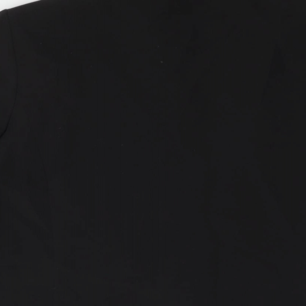 M&Co Womens Black Polyester Jacket Suit Jacket Size 18