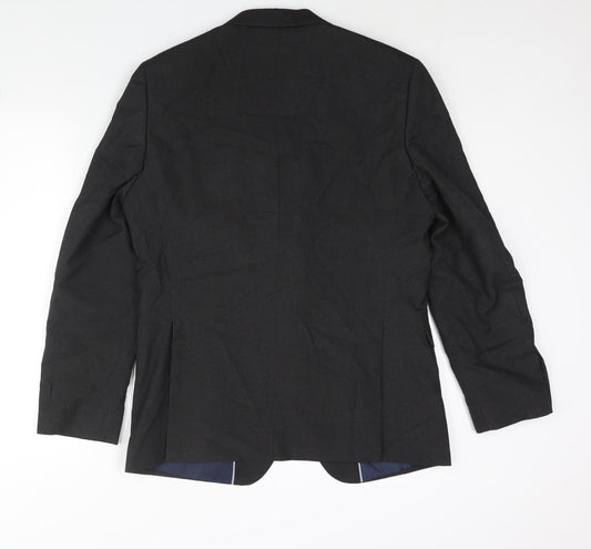 Mens UK Size 40 Fellini Regular Black Suit Jacket