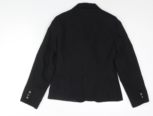 New Look Womens Black Polyester Jacket Suit Jacket Size 14