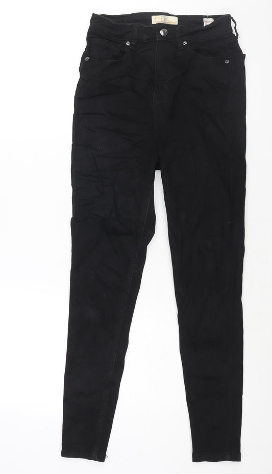 Womens UK Size 8 Don't Think Twice Regular Fit Skinny Black Jeans