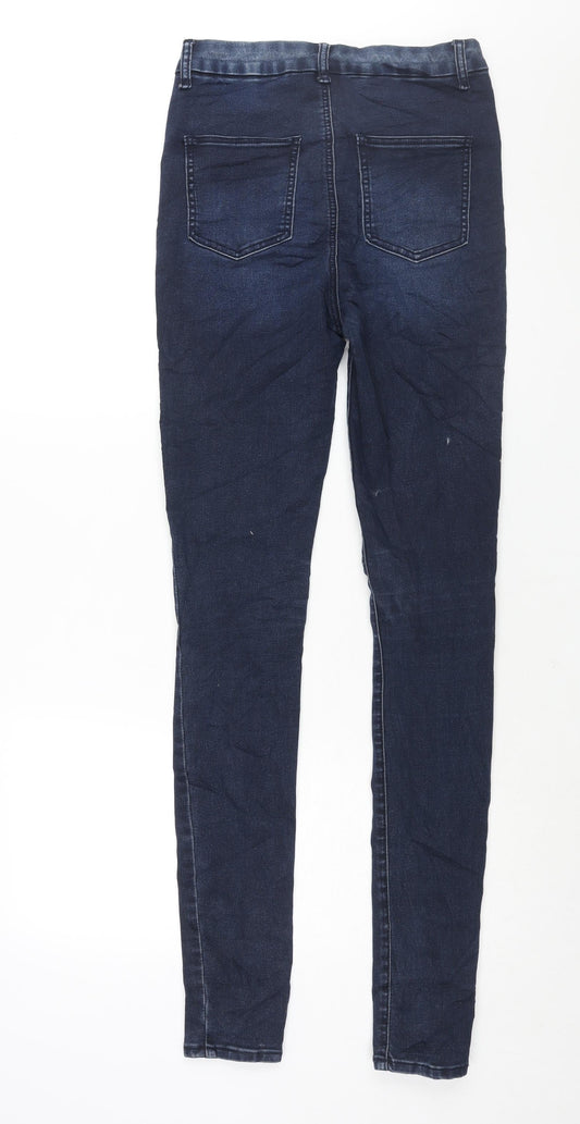 ASOS Womens Blue Cotton Skinny Jeans Size 28 in L36 in Regular Zip