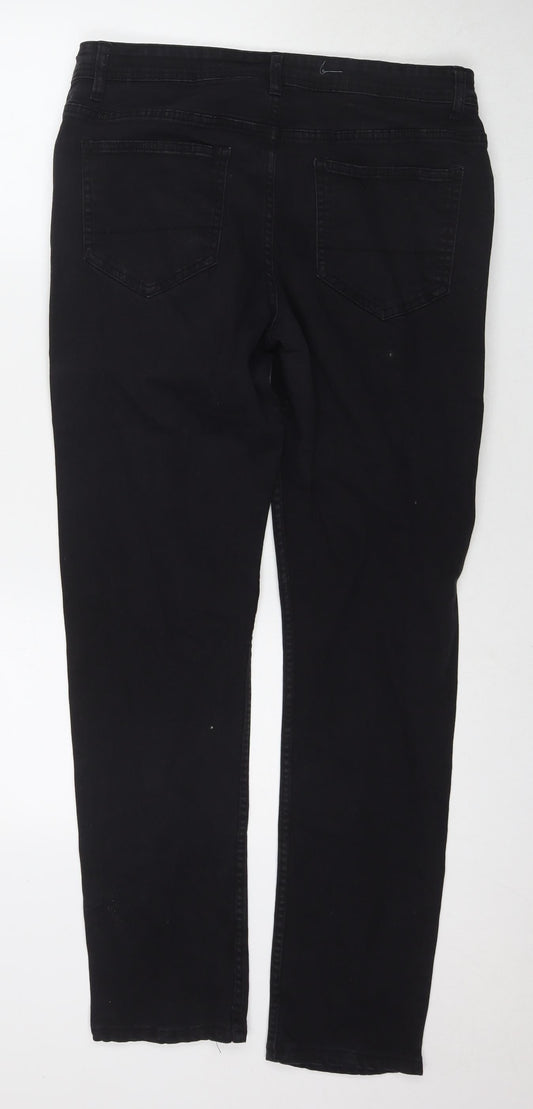 Denim & Co. Mens Black Cotton Skinny Jeans Size 34 in L34 in Regular Zip
