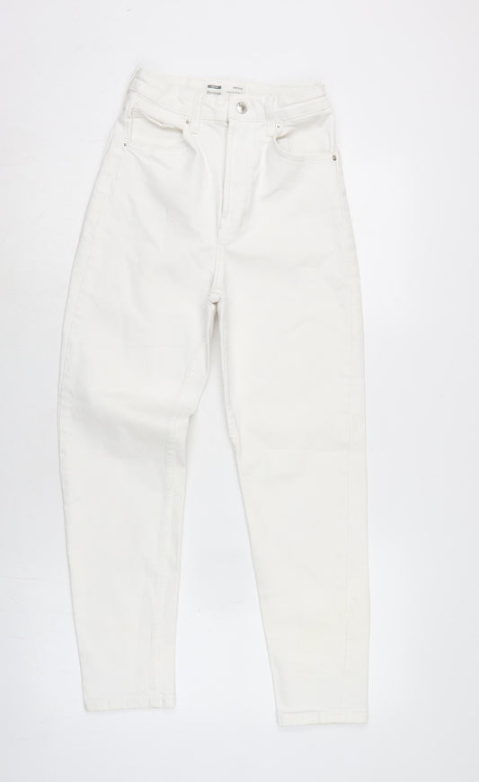 Womens UK Size 8 Berksha Regular Fit Straight White Jeans