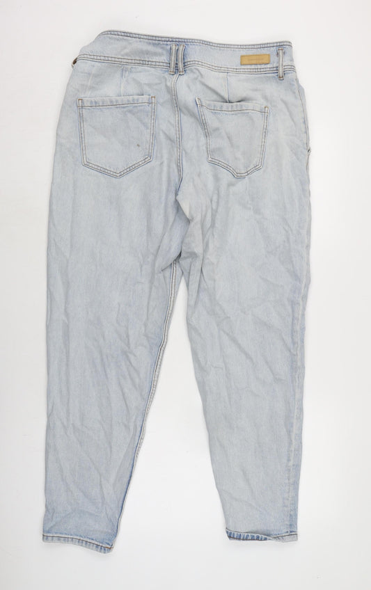 Clockhouse Mens Blue Cotton Blend Tapered Jeans Size 34 in L29 in Regular Zip