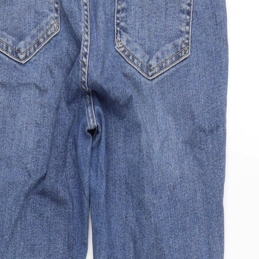 Gap Womens Blue Cotton Blend Straight Jeans Size 30 in L26.5 in Regular Zip