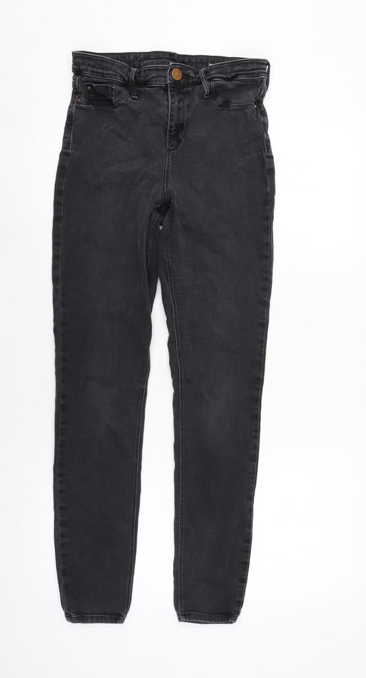 Womens UK Size 12 River Island Regular Fit Tapered Grey Jeans