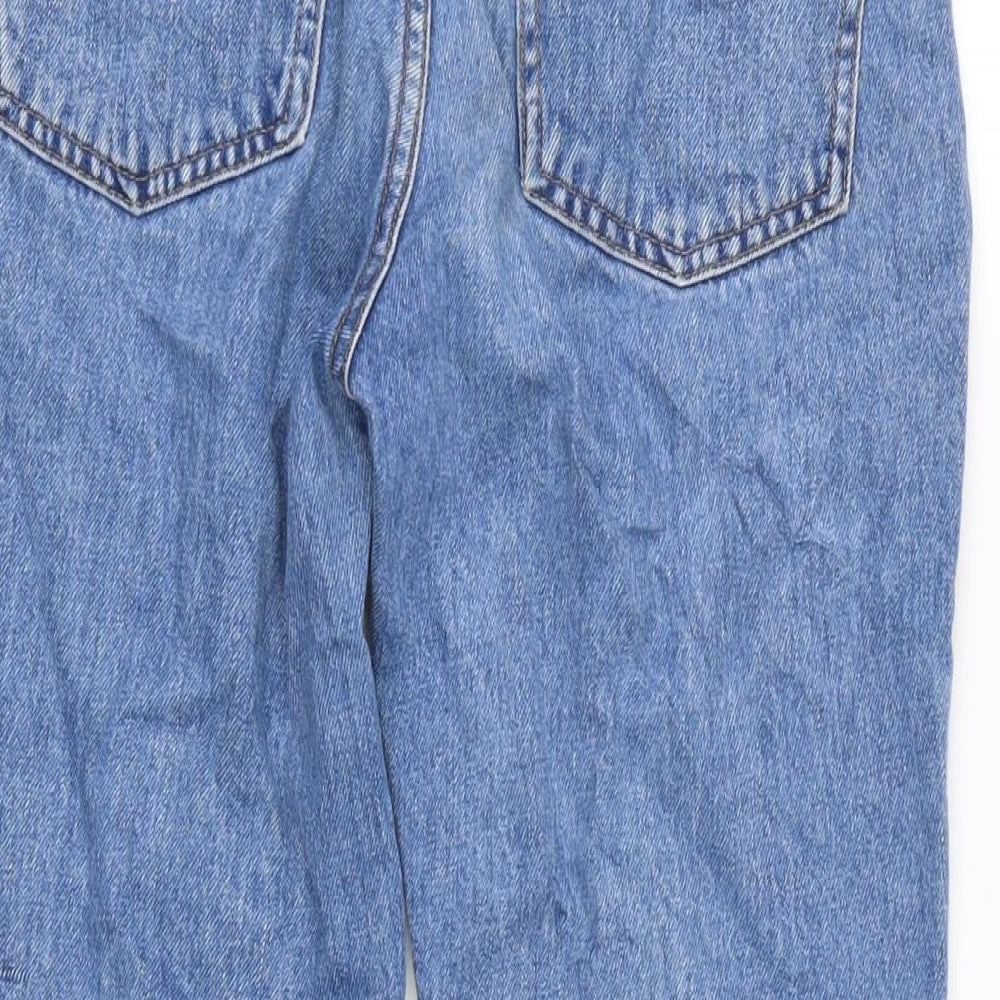 Pull&Bear Womens Blue Cotton Straight Jeans Size 23 in L26 in Regular Zip