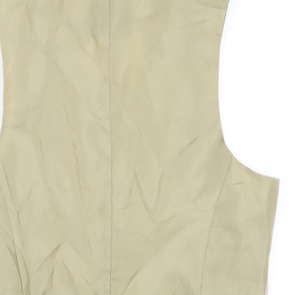 ASOS Mens Beige Polyester Jacket Suit Waistcoat Size 36 Regular