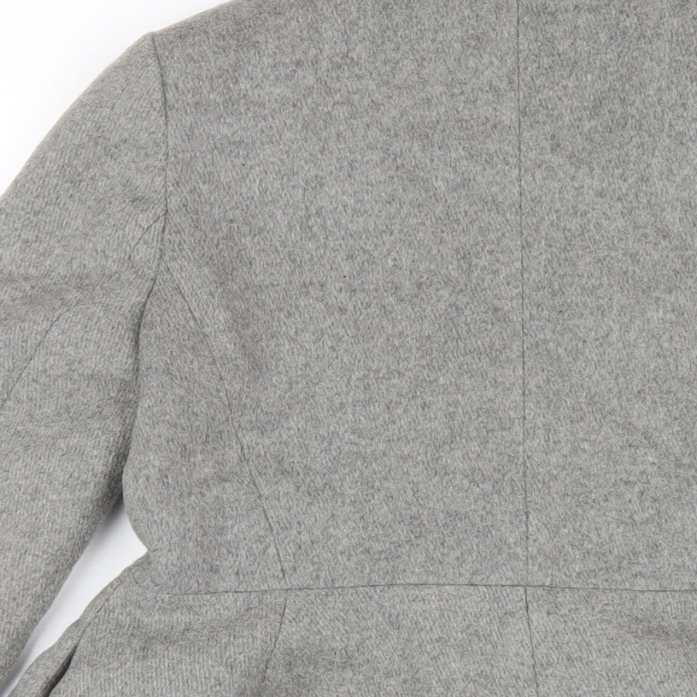 Womens UK Size 10 ASOS Grey Pea Coat