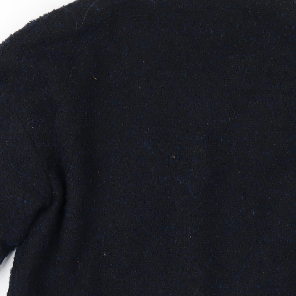Womens UK Size 4 H&M Blue Overcoat