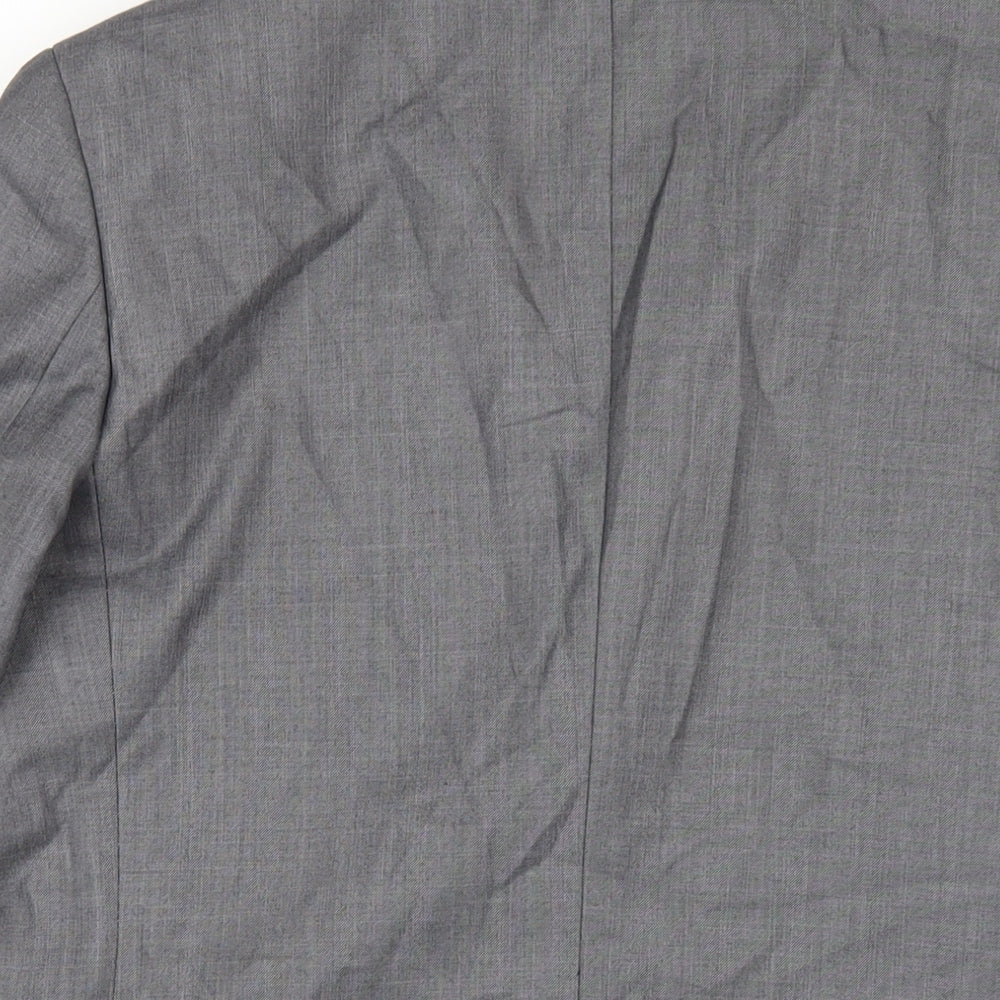 Mens UK Size 40 Cedar Wood State Regular Grey Suit Jacket