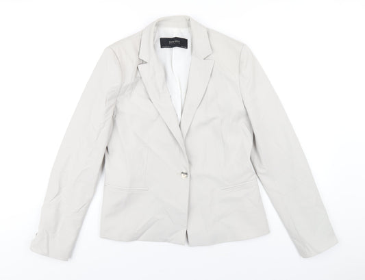 Womens UK Size 10 Zara Regular Grey Blazer
