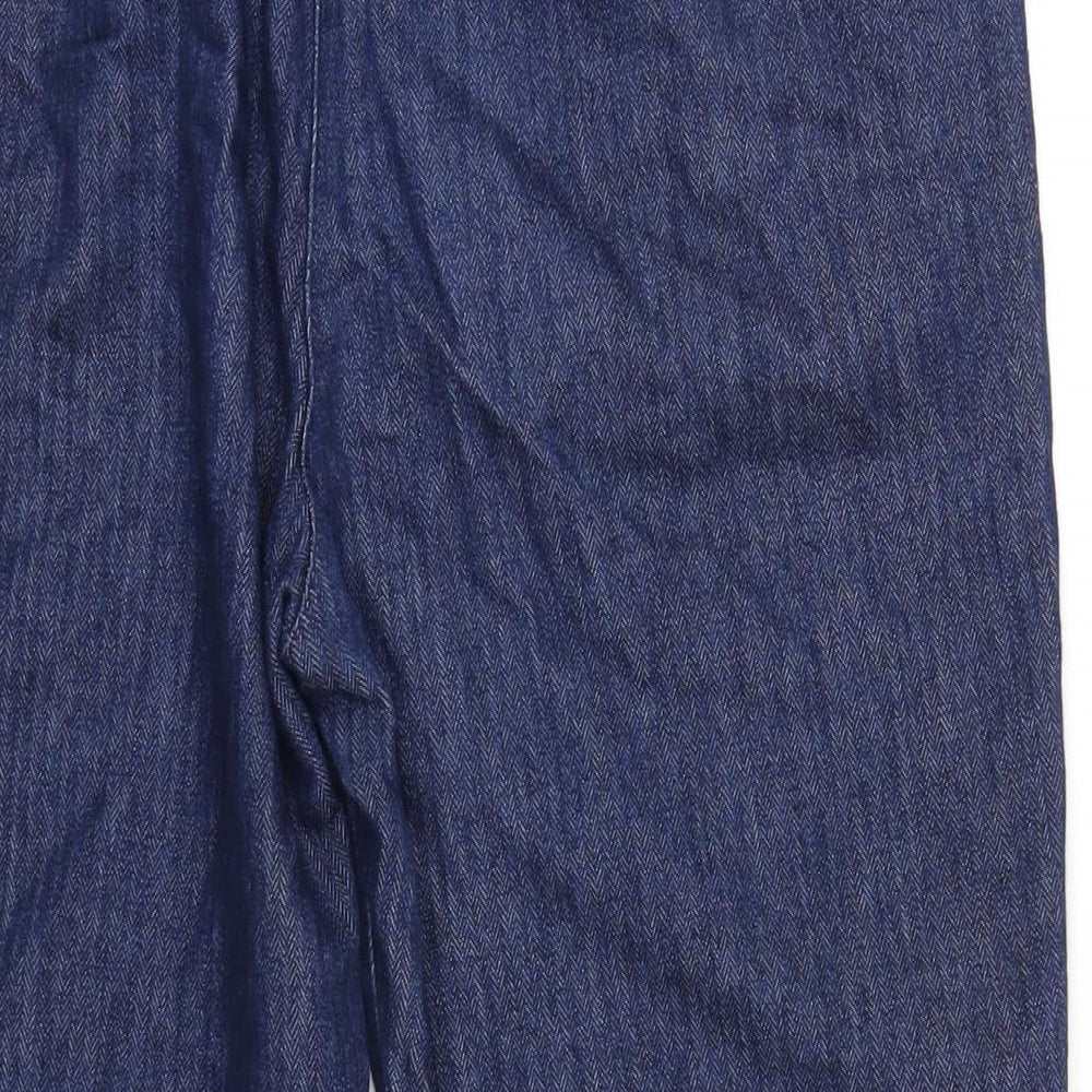 United Colors of Benetton Womens Blue Cotton Mom Jeans Size 14 L27 in Regular Zip