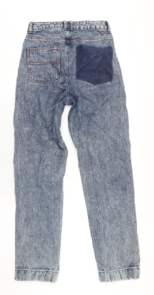 COLLUSION Womens Blue Cotton Mom Jeans Size 25 in L34 in Regular Zip