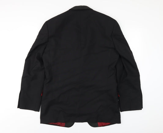 Mens UK Size 38 Fellini Regular Black Suit Jacket