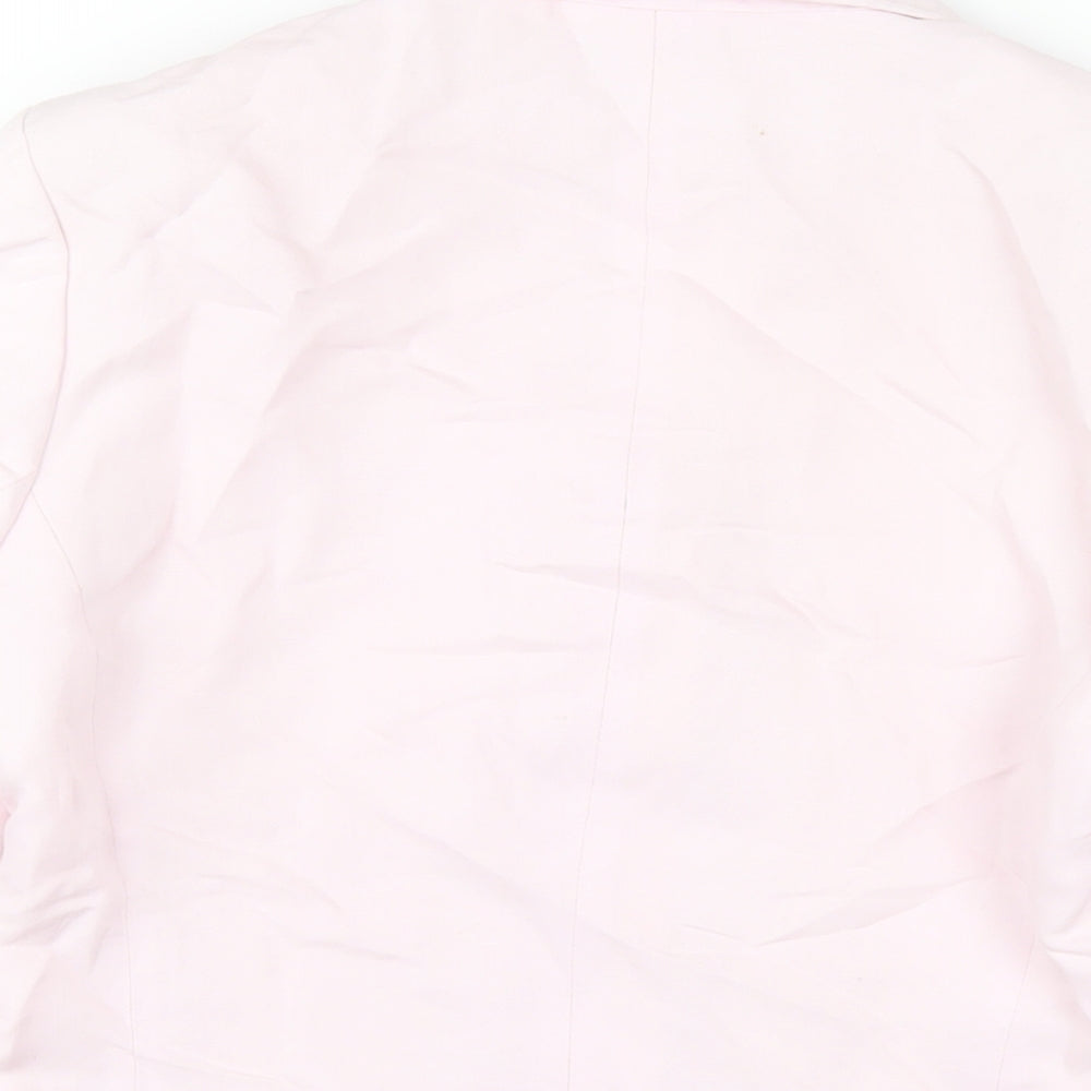 Brand and care label for Mexx women’s pink jacket blazer, size UK 8, button