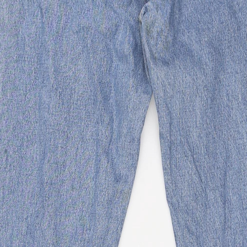 Levi's Mens Blue Cotton Straight Jeans Size 32 in L34 in Regular Zip