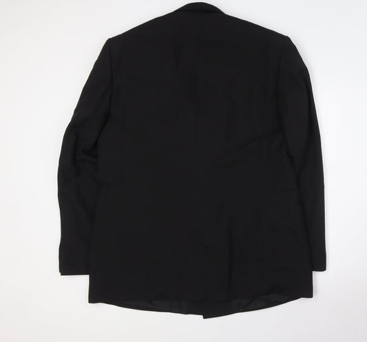 Mens UK Size 44 Varteks Regular Black Suit Tuxedo