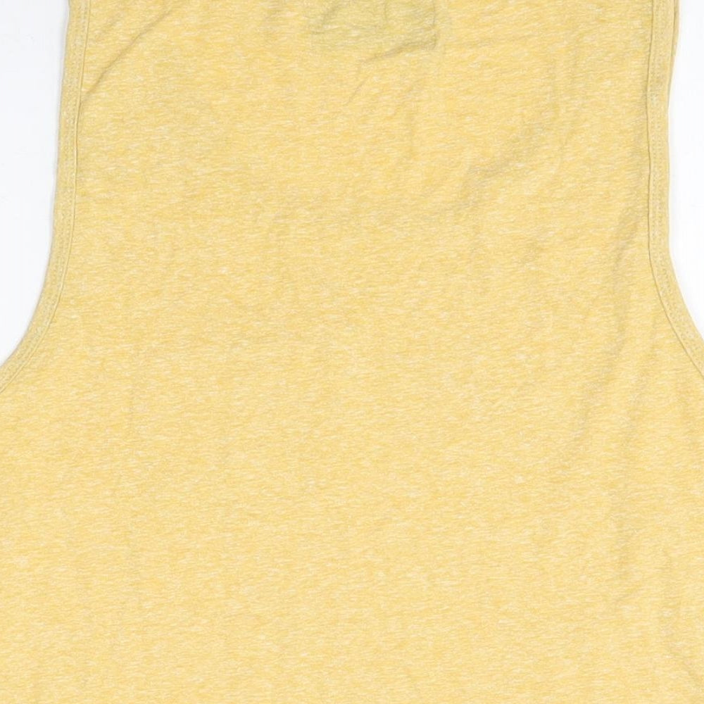 Womens UK Size L Zara Yellow Basic Tank