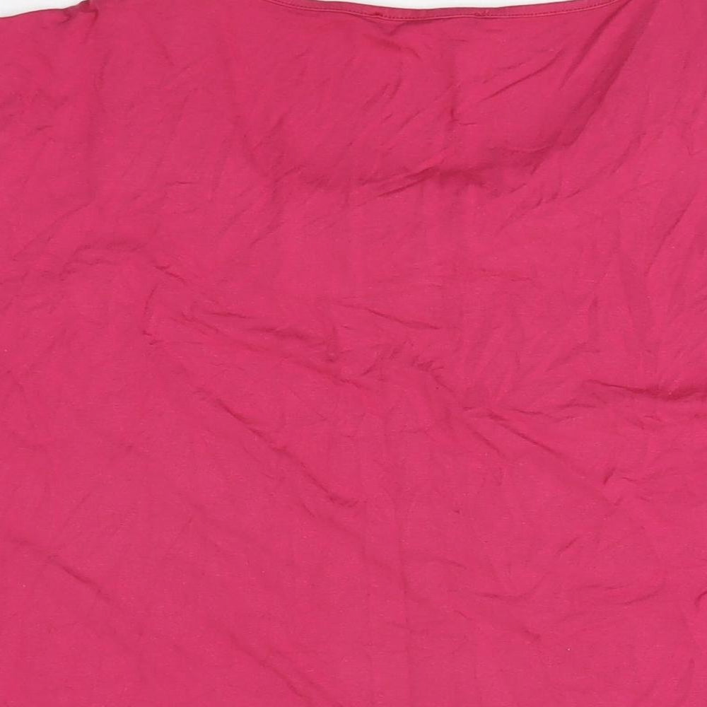 Womens UK Size 18 Marks and Spencer Pink Basic T-Shirt