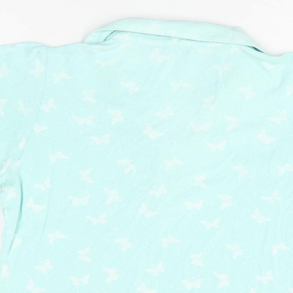 Womens UK Size 10 Isle Blue Basic T-Shirt
